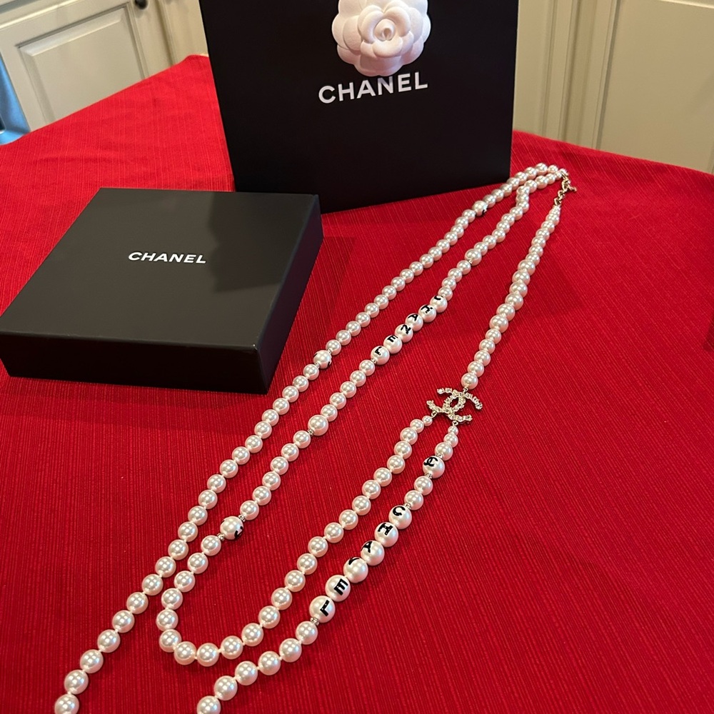 Chanel 42 Inch White Pearl Necklace - Picture 5 of 15